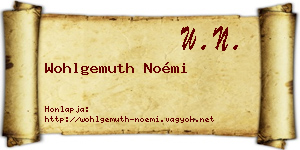 Wohlgemuth Noémi névjegykártya