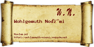 Wohlgemuth Noémi névjegykártya