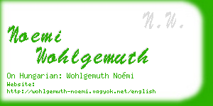 noemi wohlgemuth business card